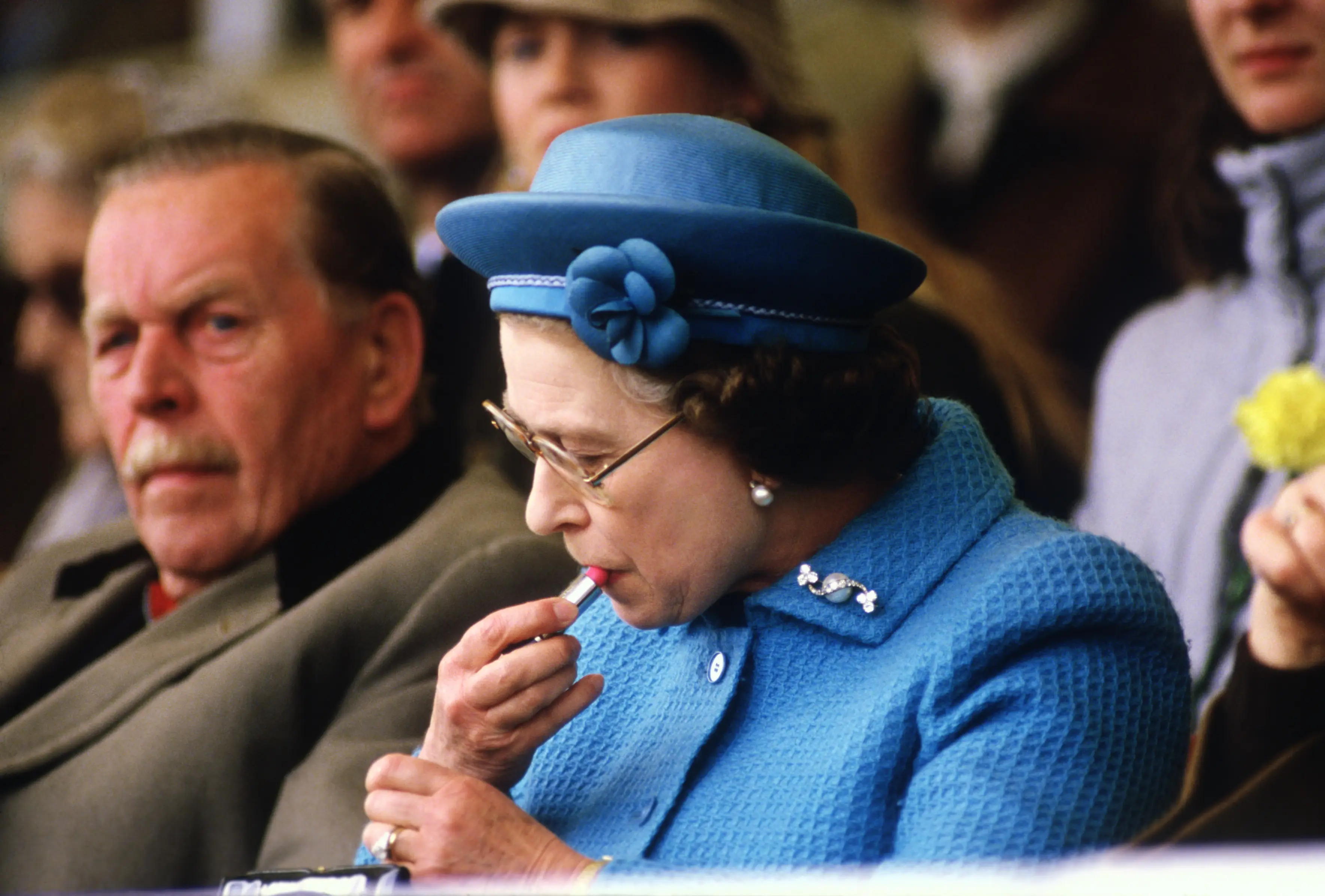 If the Queen was seen applying lipstick in public, it meant she was ready to leave. (David Levenson/Getty Images)