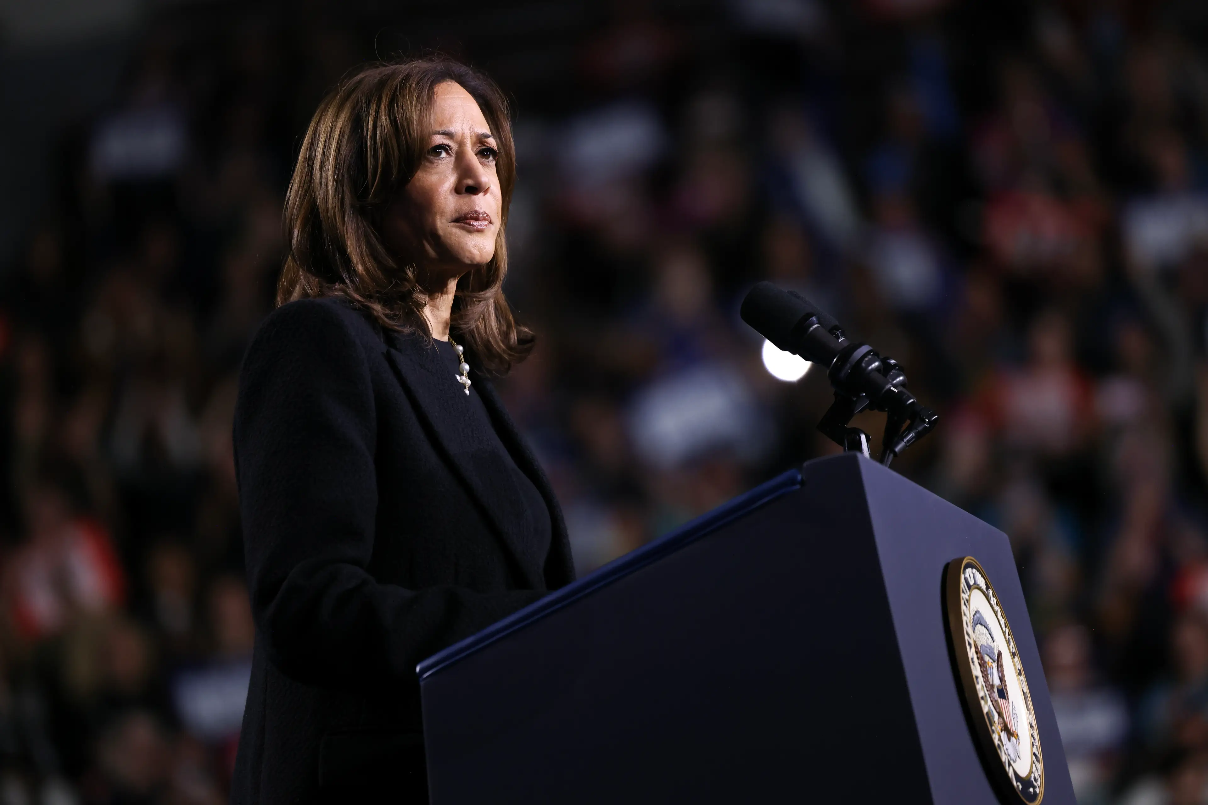 Kamala Harris made a speech yesterday following her loss (Michael M. Santiago/Getty Images)
