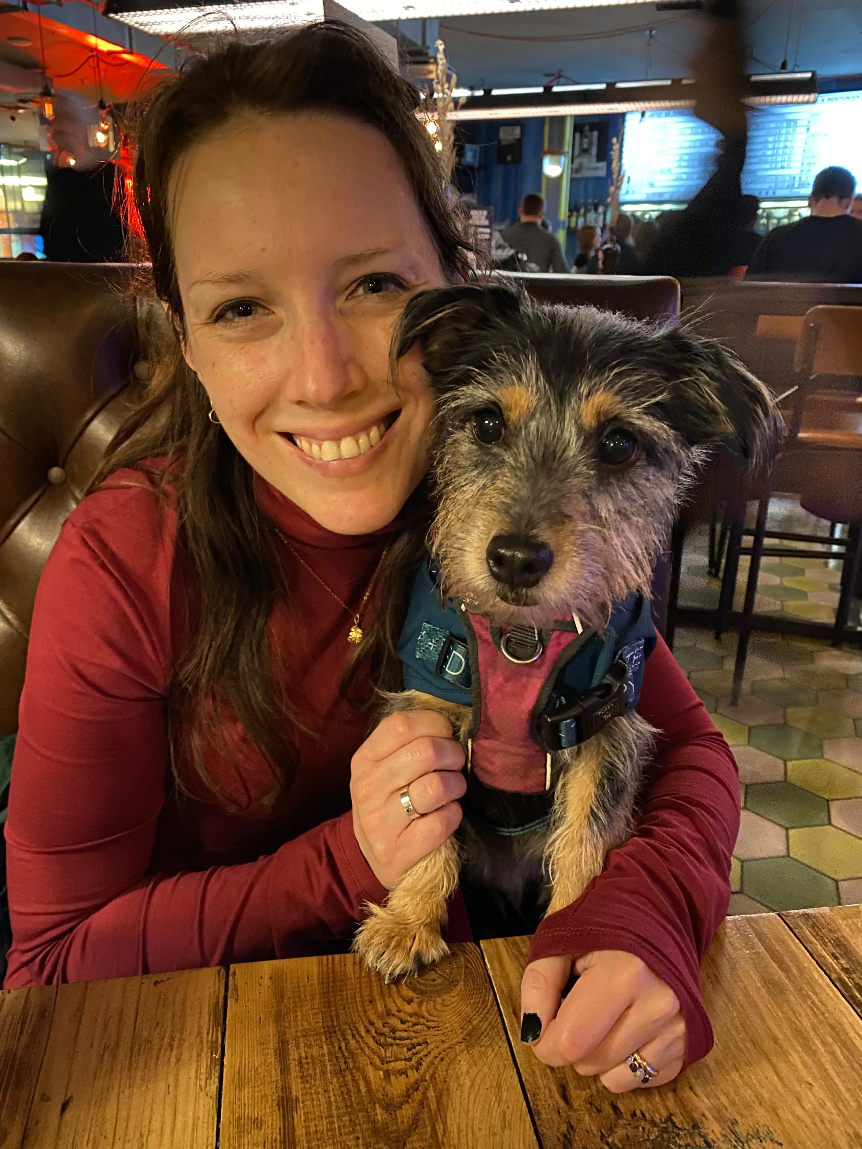 Catherine with pooch Paisley.