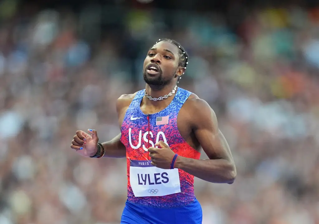 Noah Lyles came third. (Ulrik Pedersen/DeFodi Images via Getty Images)