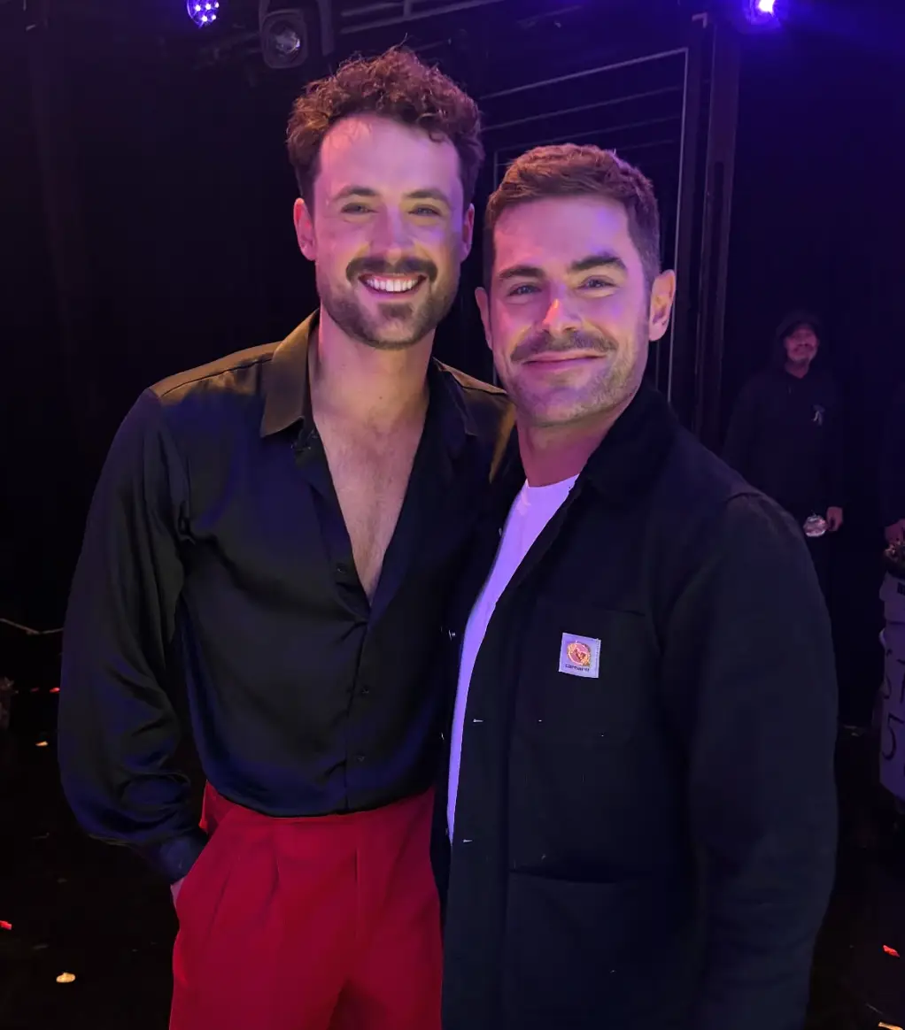 Zac Efron supported his younger brother Dylan during the Dancing with the Stars semi-final yesterday (Instagram/@dancingwiththestars)