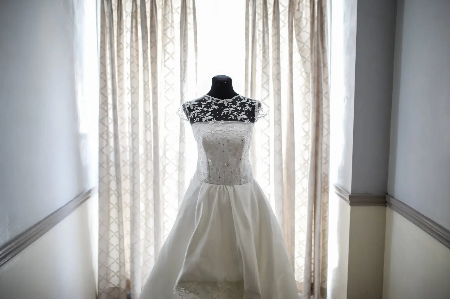 A wedding dress.