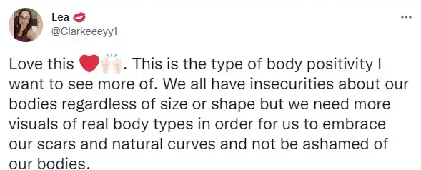 Malin's shoot was praised online (