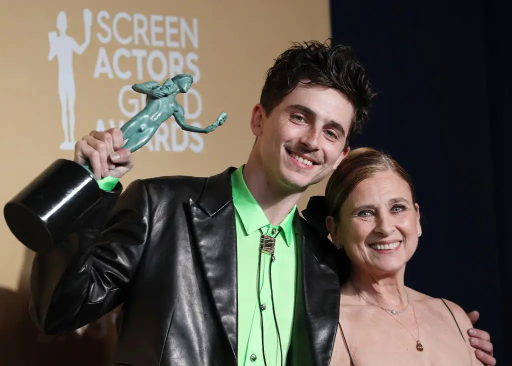 Timothée Chalamet's mum, Nicole Flender, has shared her thoughts on his girlfriend, Kylie Jenner (Amy Sussman / Staff / Getty Images)