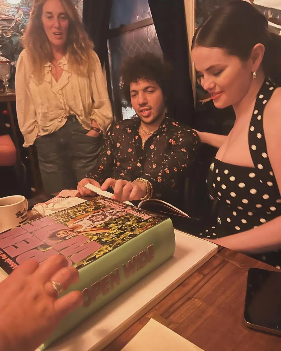 Selena Gomez and her boyfriend, Benny Blanco, celebrated the launch of his new cookbook, Open Wide. (Instagram/@selenagomez)