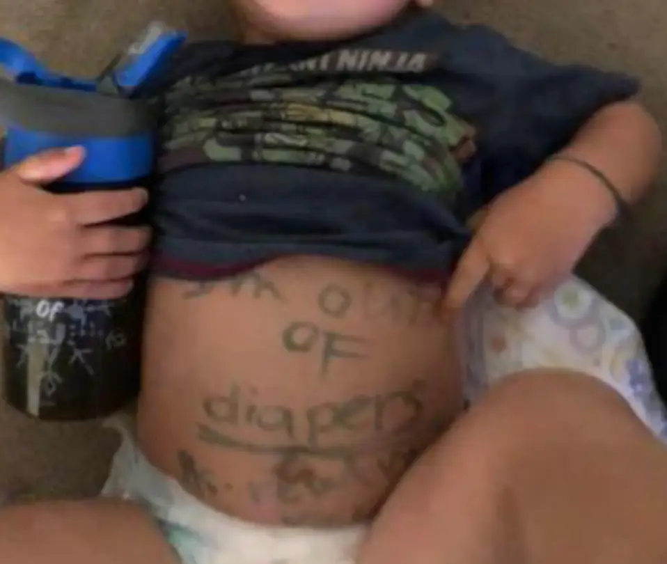 The mum was left furious by the message.