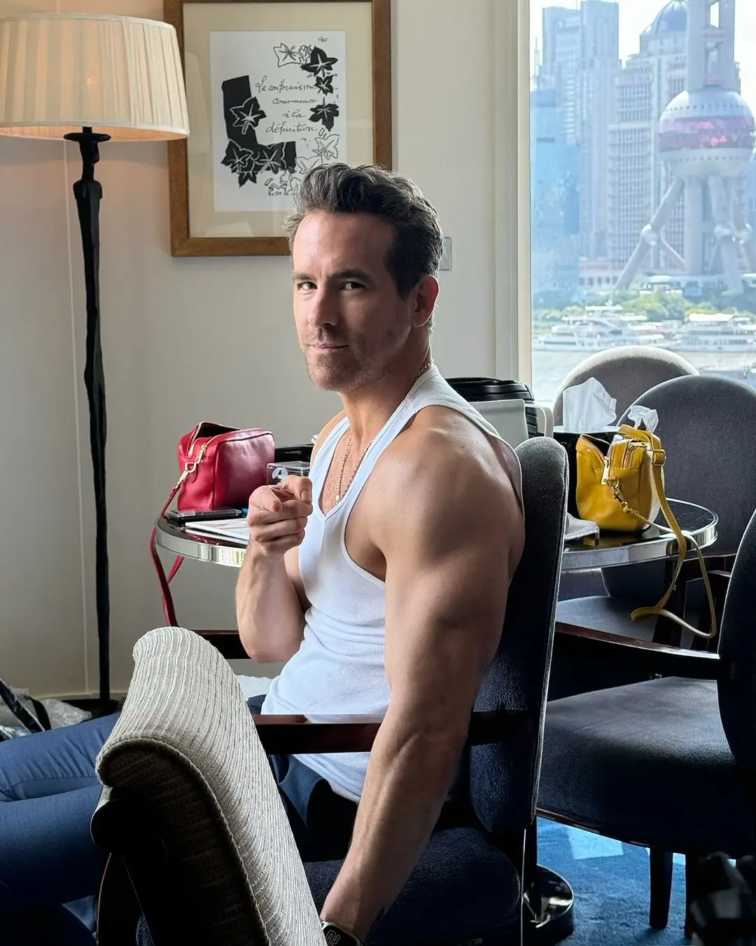 Hugh Jackman's snap of Ryan Reynolds has got everybody talking. (Instagram/@thehughjackman)