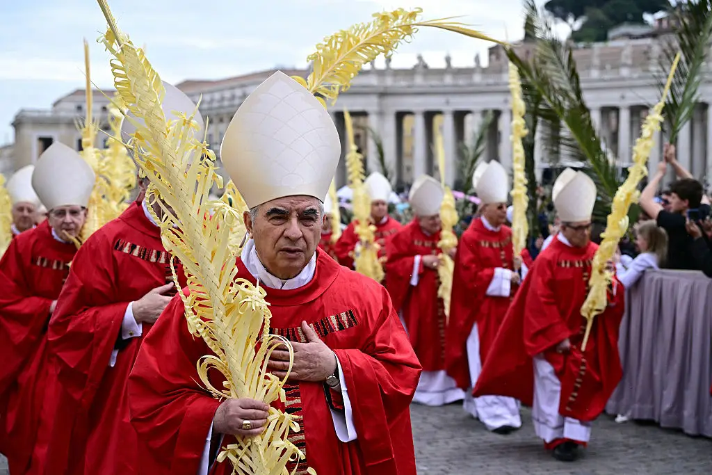 Cardinal Angelo Becciu has withdrawn from the papal conclave (TIZIANA FABI/AFP via Getty Images)
