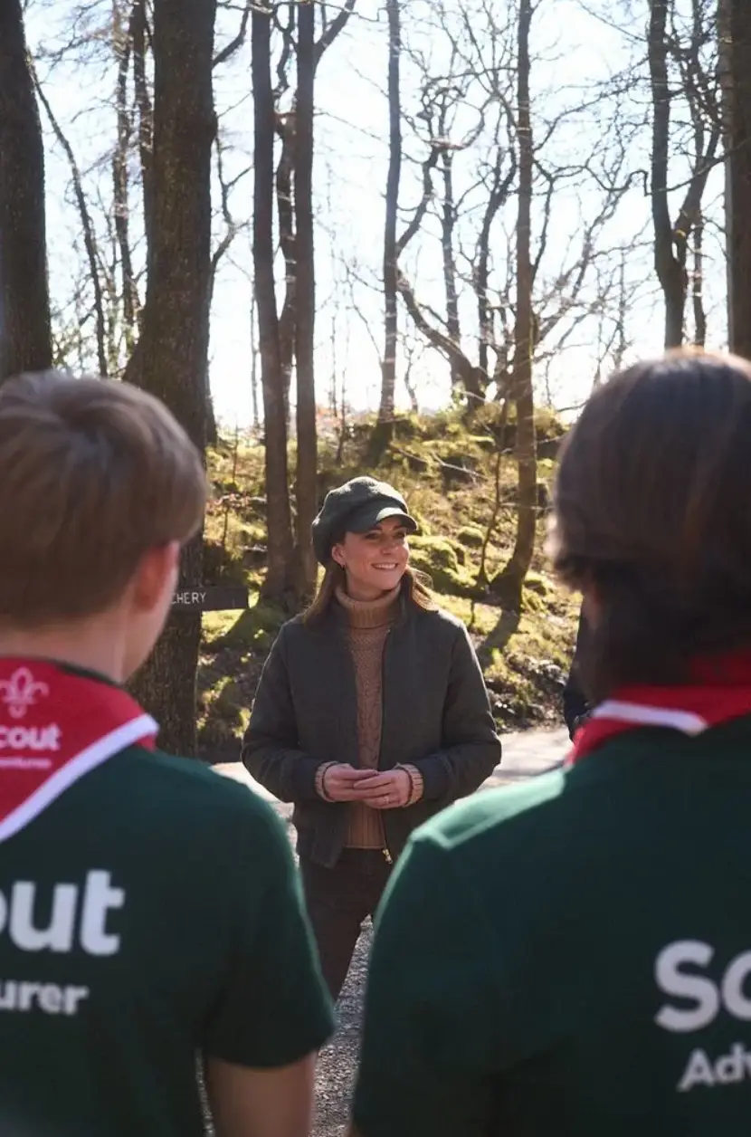 Kate was spotted without the iconic ring in a recent Instagram video promoting the Scouts (Instagram/@princeandprincessofwales)