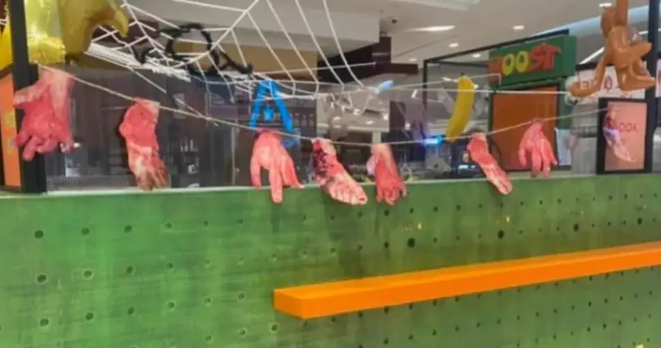 Boost Juice has been called out for its choice in Halloween bunting.