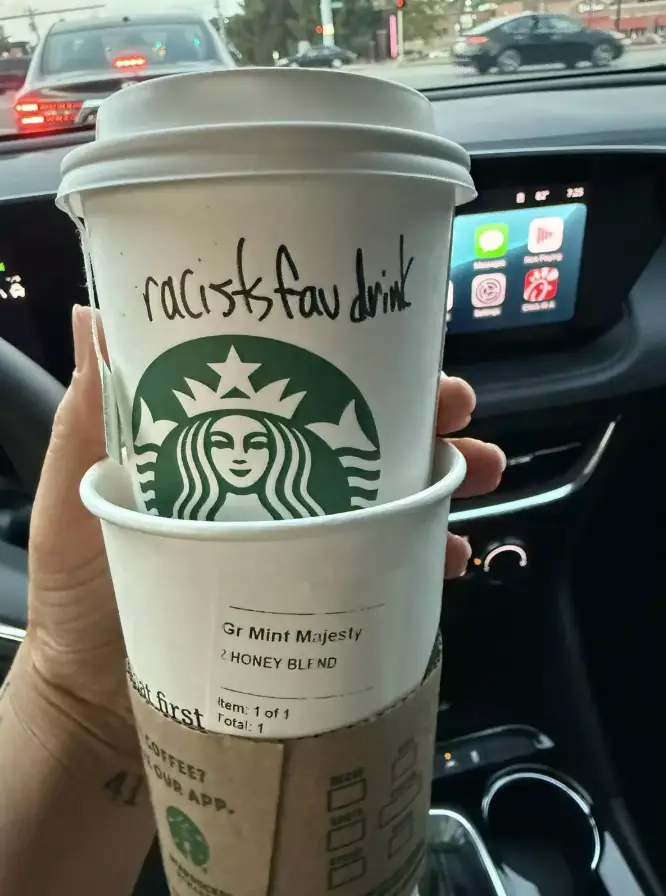 The customer took to social media to share a snap of their drink and the three-word-message (Facebook)