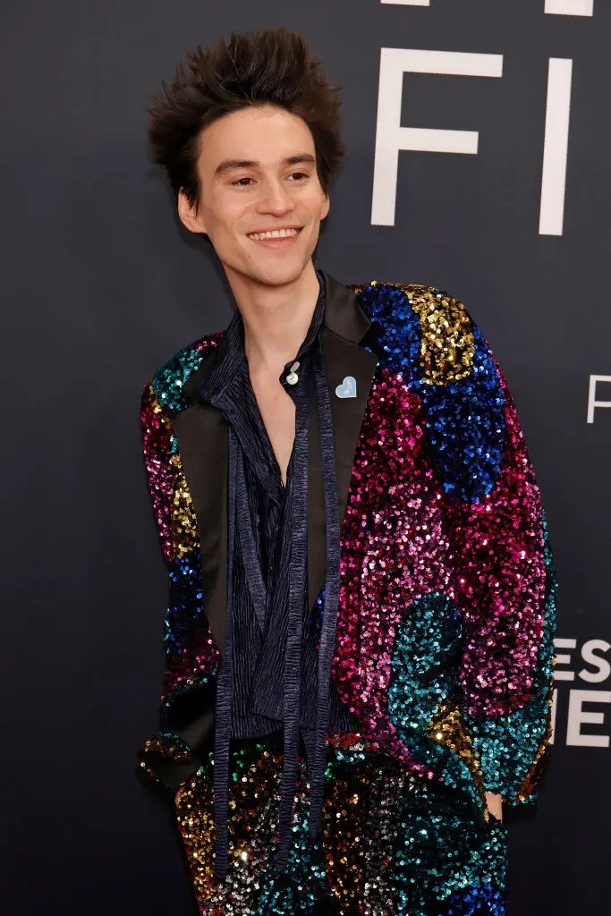 Jacob Collier was one of the celebs donning the blue heart pin at the Grammys (Frazer Harrison / Staff / Getty Images)
