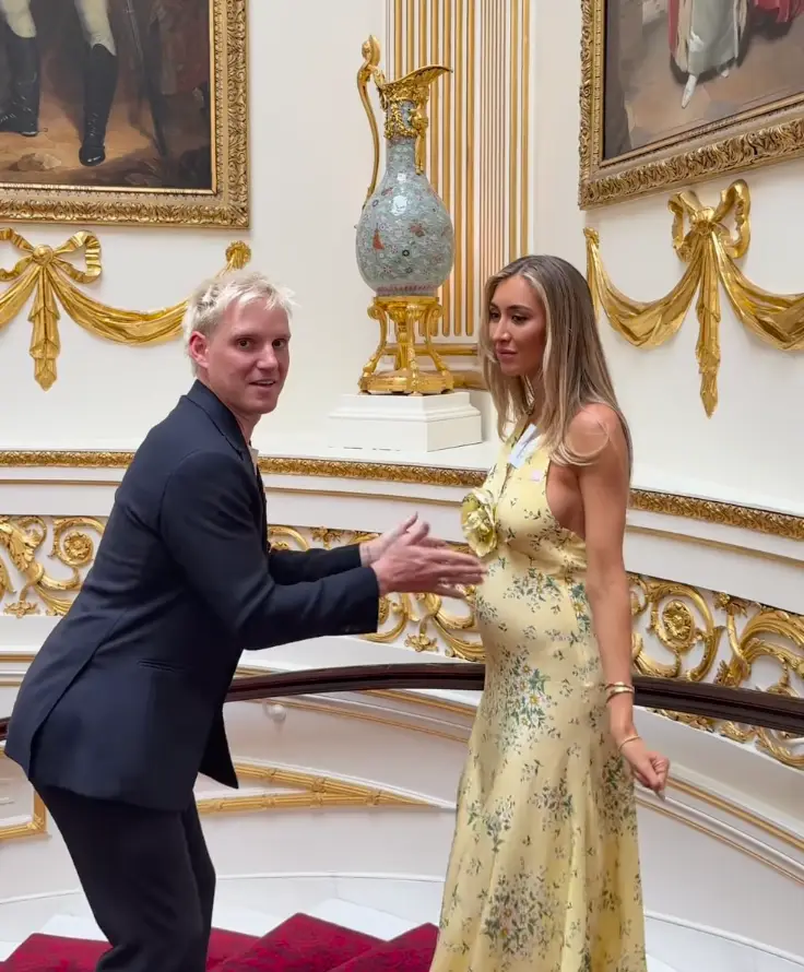 Made in Chelsea's Jamie Laing and Sophie Habboo recreated Meghan Markle and Prince Harry's viral pregnancy dancing video (Instagram/@jamielaing)