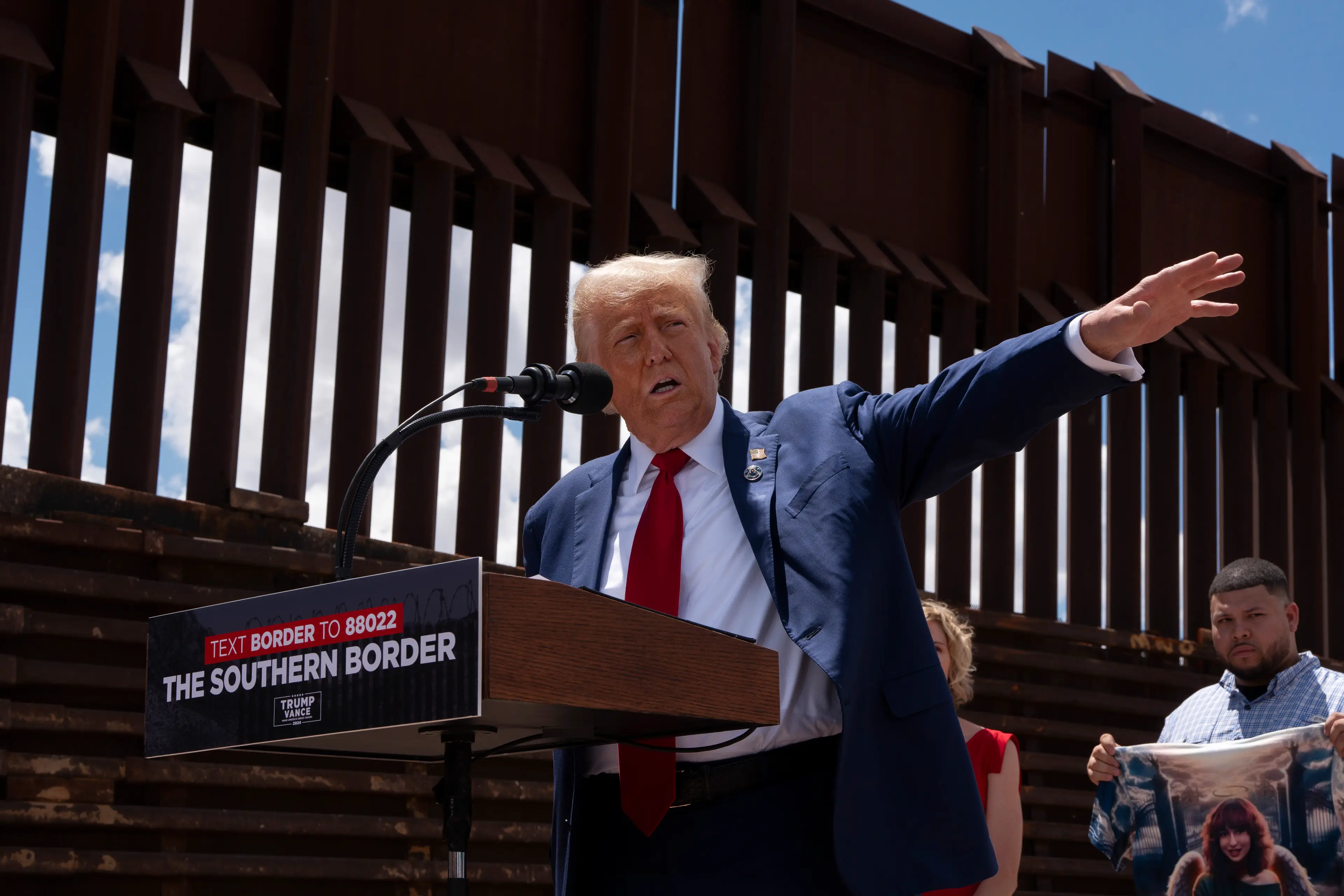 Trump's team will see the construction of a wall on the US-Mexican border (Rebecca Noble/Getty Images)
