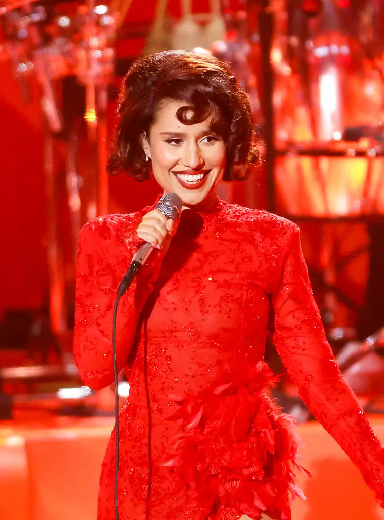 The singer previously revealed why she opts to go shoe-free on stage (Rich Polk/Getty Images)