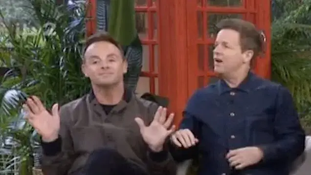 Ant quite literally held his hands up when addressing the situ (ITV)