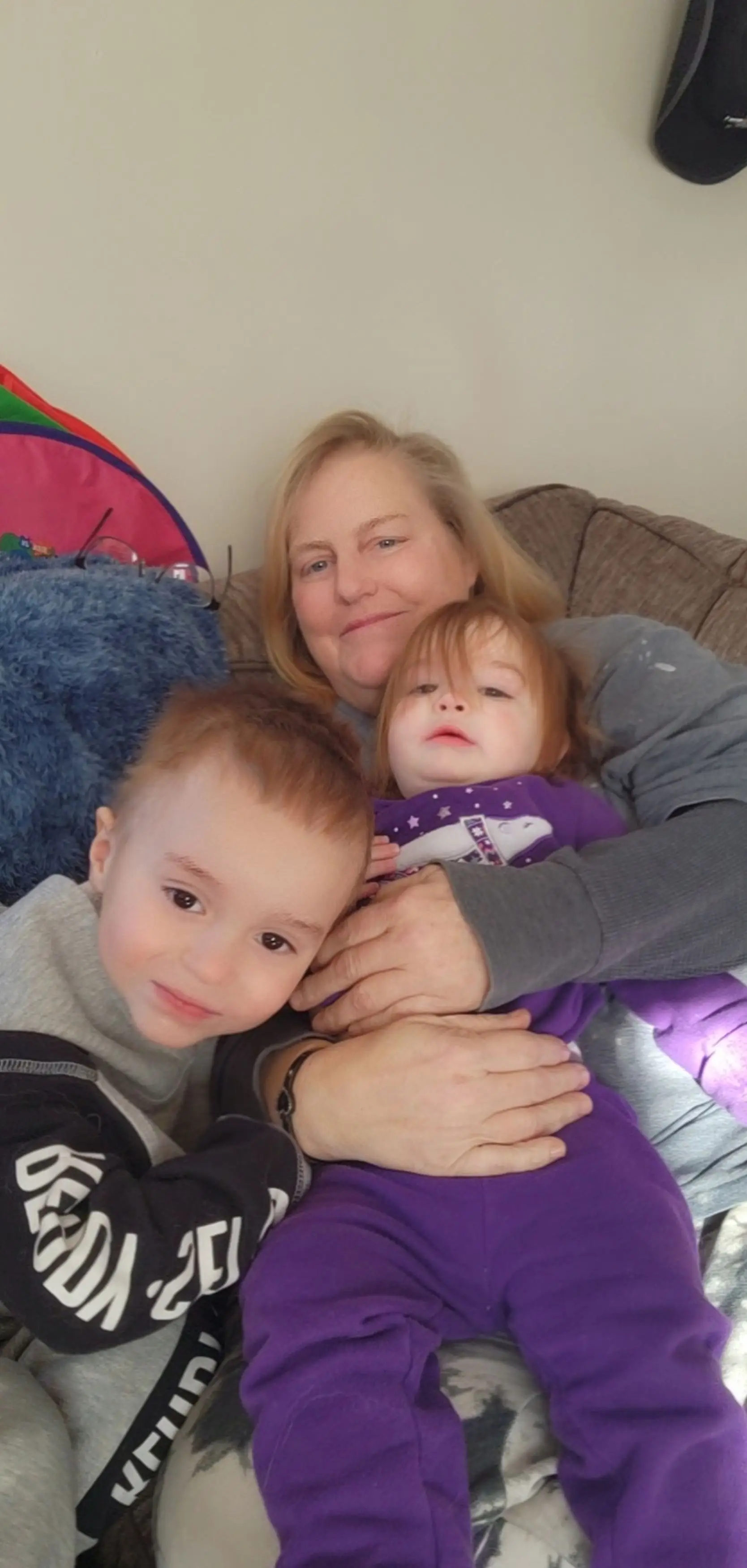 Rhonda Stickney says she didn't think about jumping in to save Jaxsyen, four, and Keyahra, two.