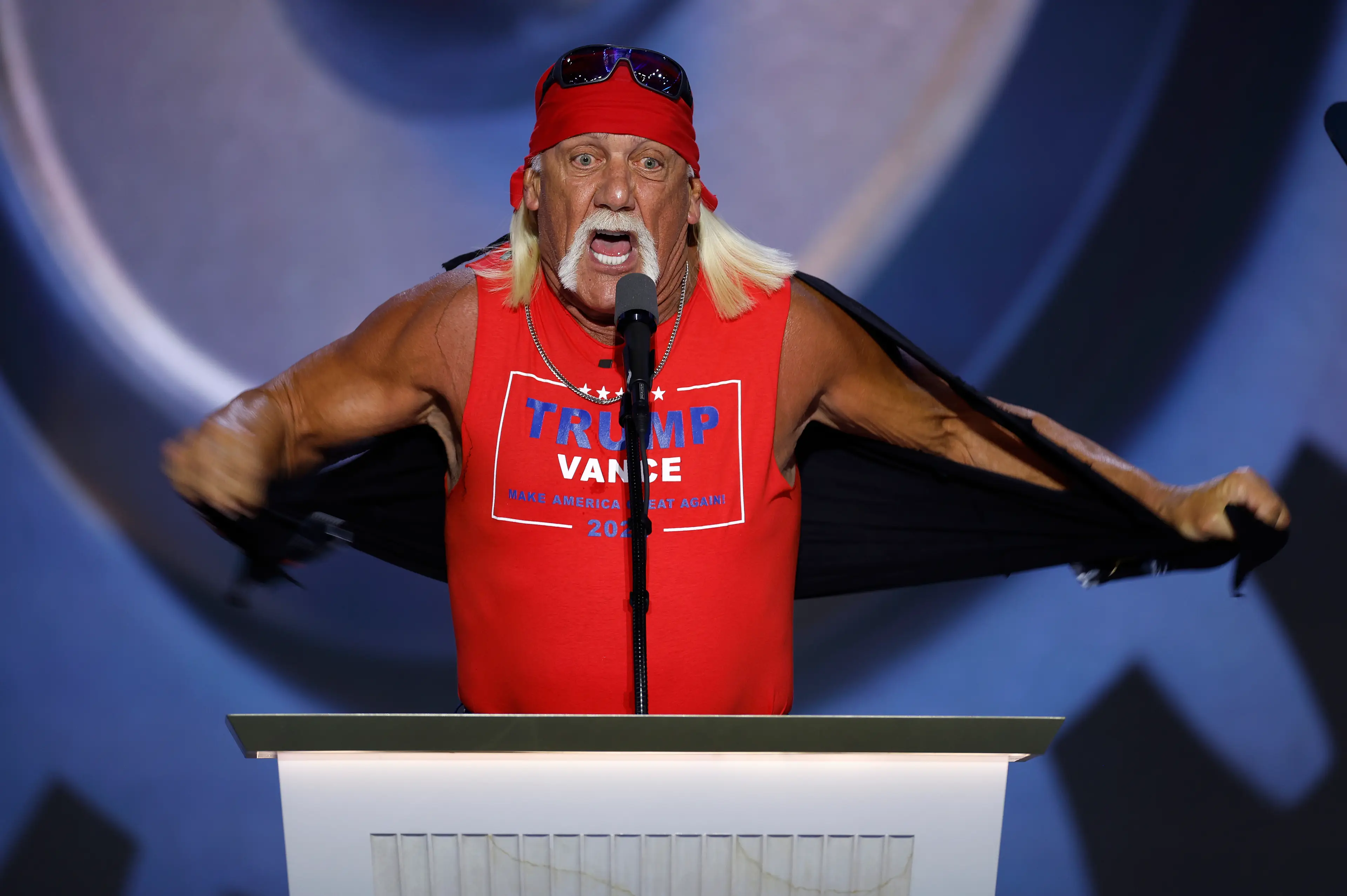 Donald Trump has paid tribute to Hulk Hogan, following his death aged 71 (Chip Somodevilla/Getty Images)