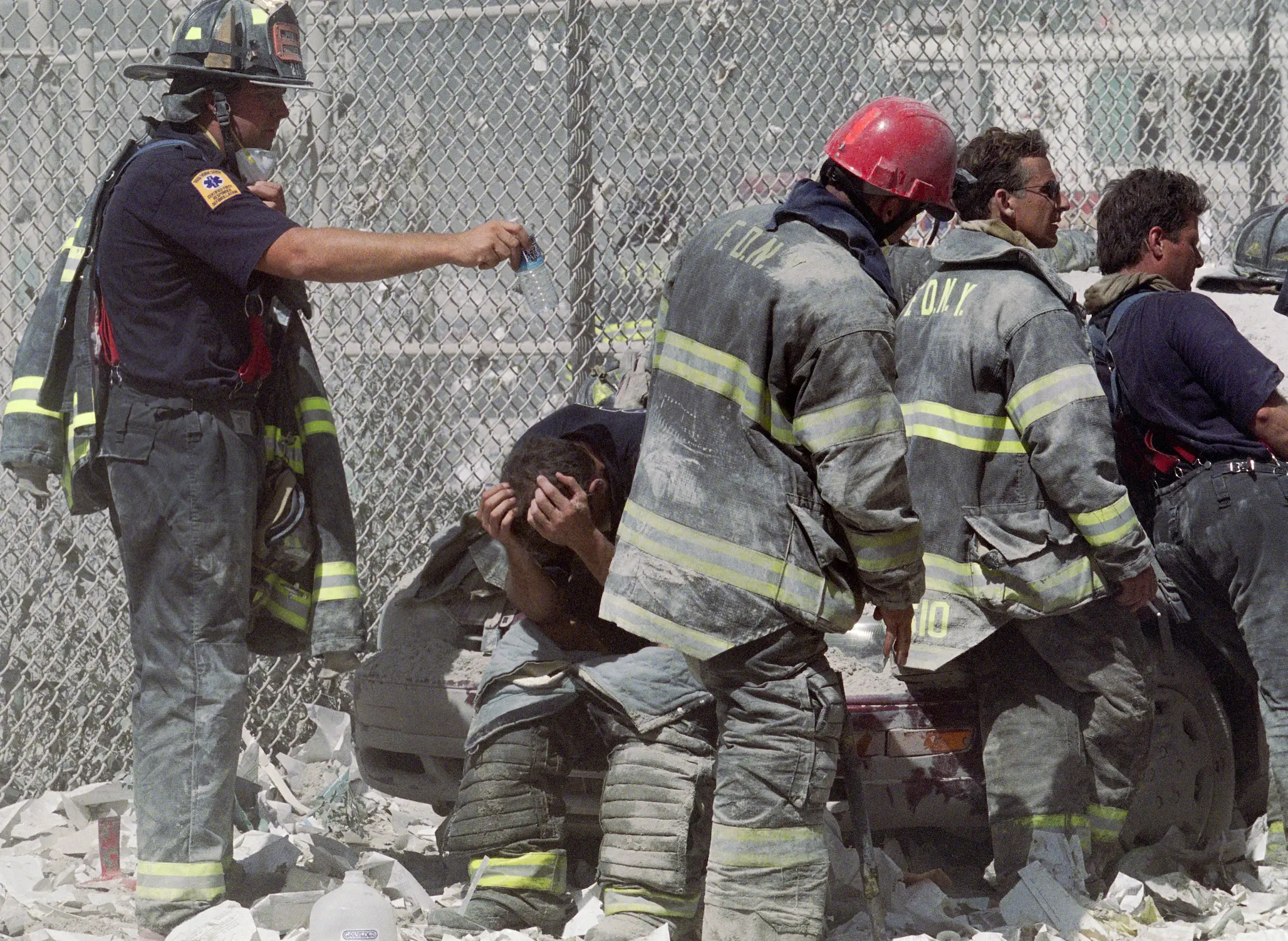 Thick dust lined several areas of Lower Manhattan (Matt Moyer/Corbis via Getty Images)