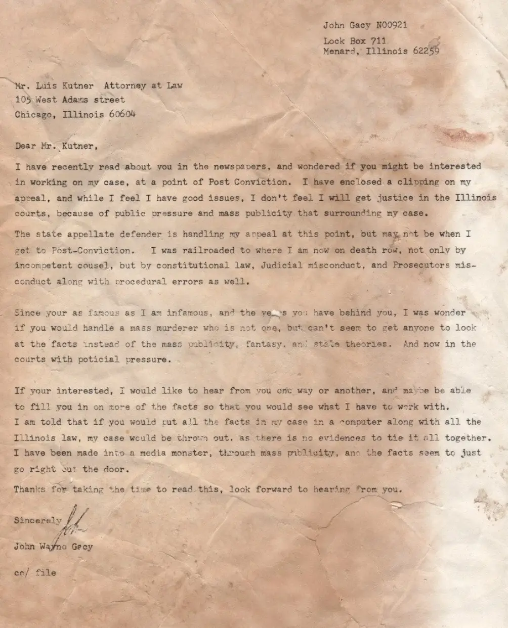 The letter was shared on Reddit: (