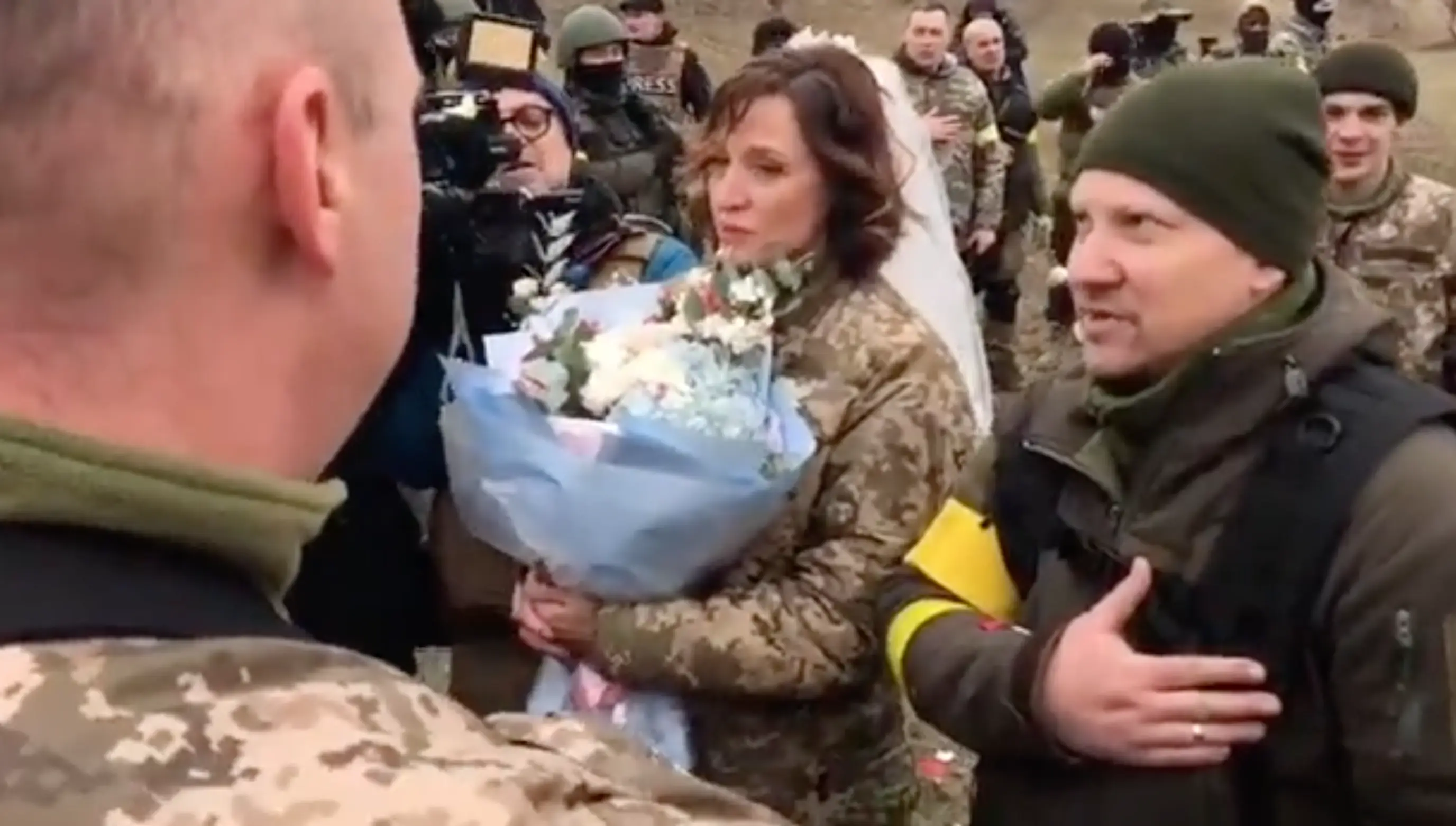 The couple got married in Kyiv. (