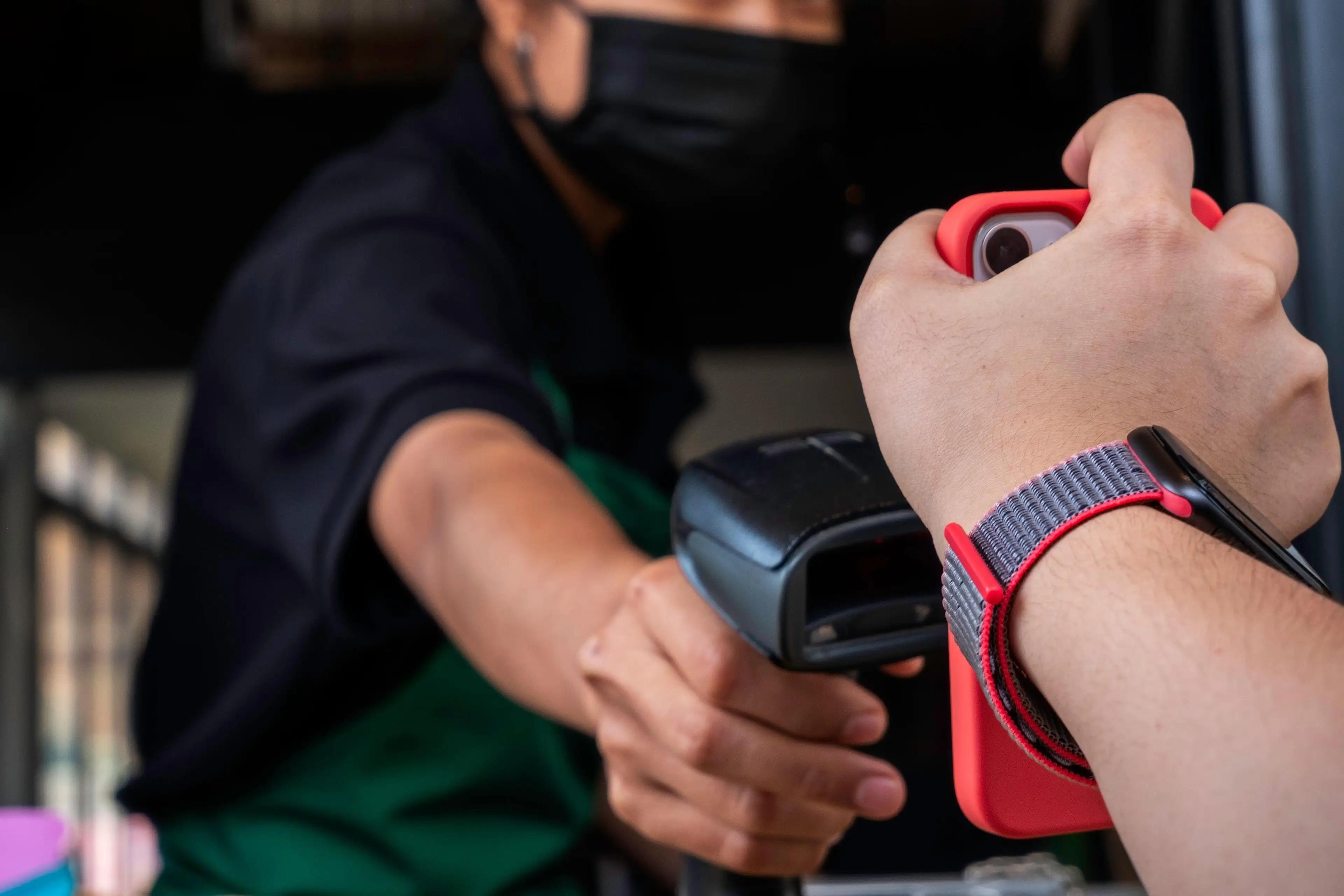 You can still use your phone to make a contactless payment at a drive-thru (