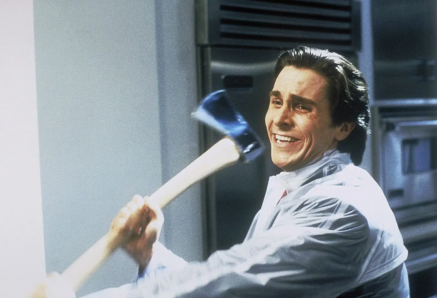 Christian Bale as Patrick Bateman in American Psycho.