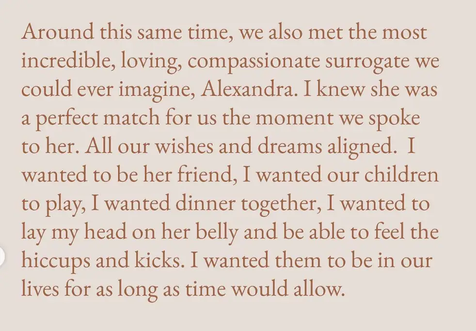 Teigen made her love for Alexandra clear.