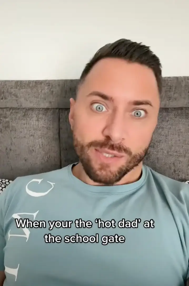 A man on TikTok who refers to himself as the 'hot dad at the school gate' has said that 'thirsty mums' love him.