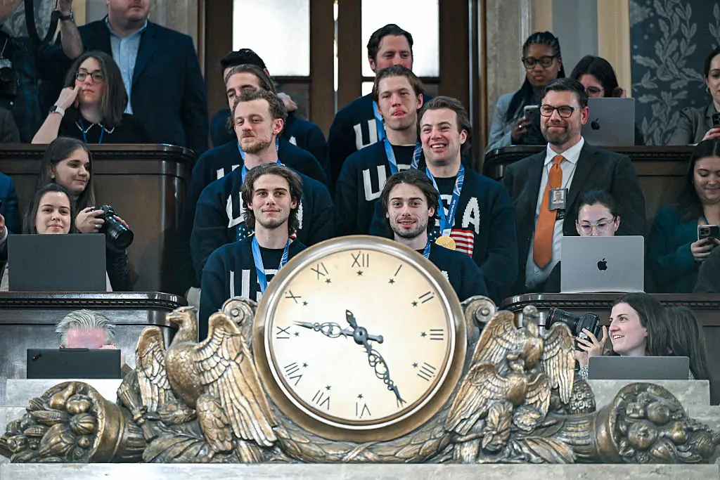 The men's team attended the White House State of the Union address on Tuesday (Pool / Pool / Getty Images)
