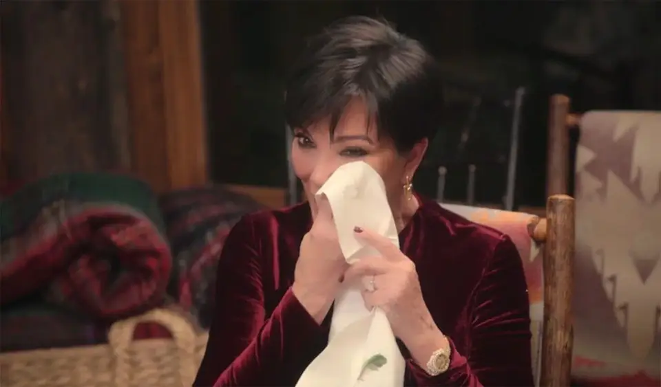 Kris broke down in tears as she opened up to her family (Hulu/Disney+)