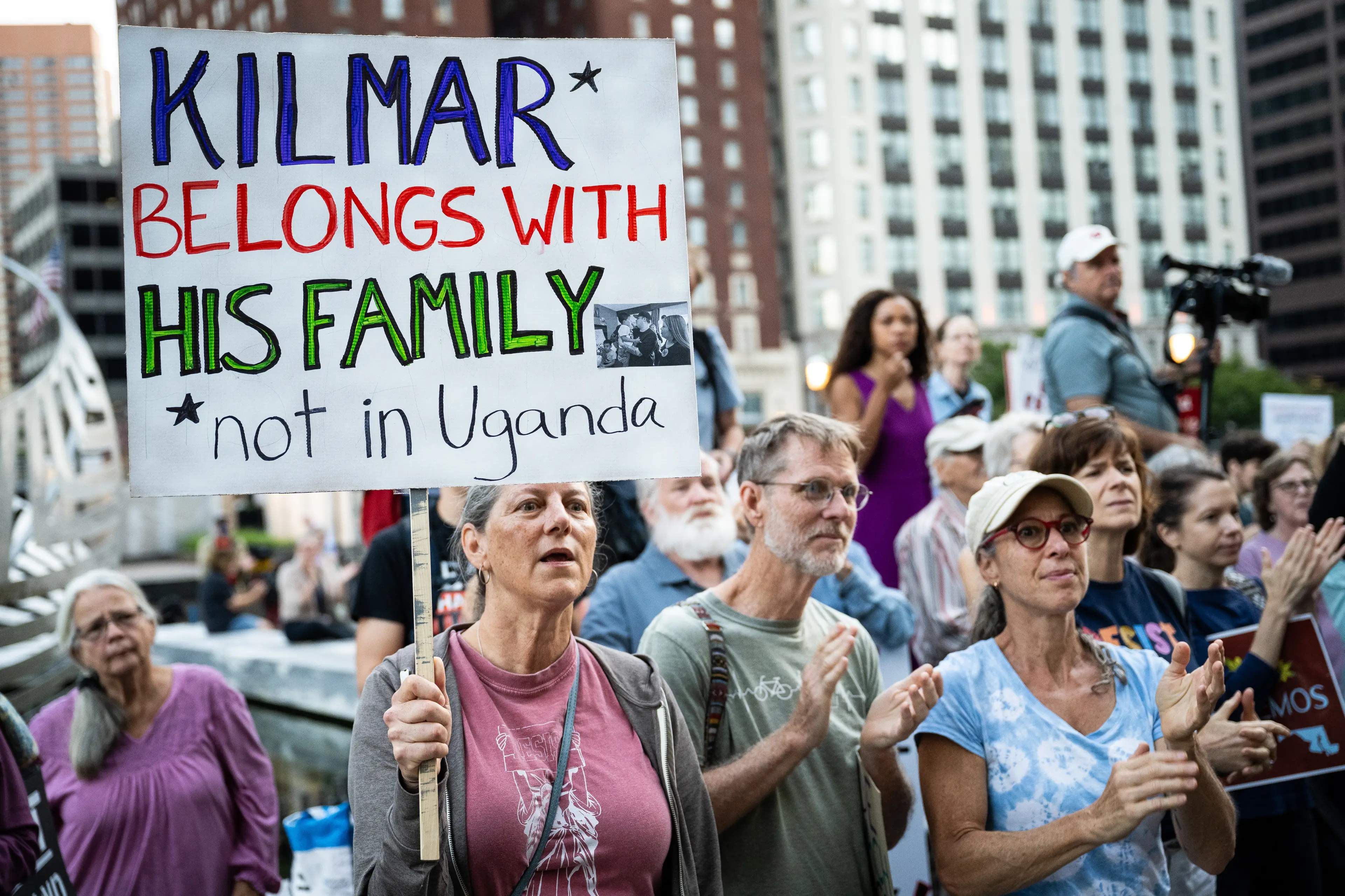 García has reportedly been threatened with deportation to Uganda (Graeme Sloan/Bloomberg via Getty Images)