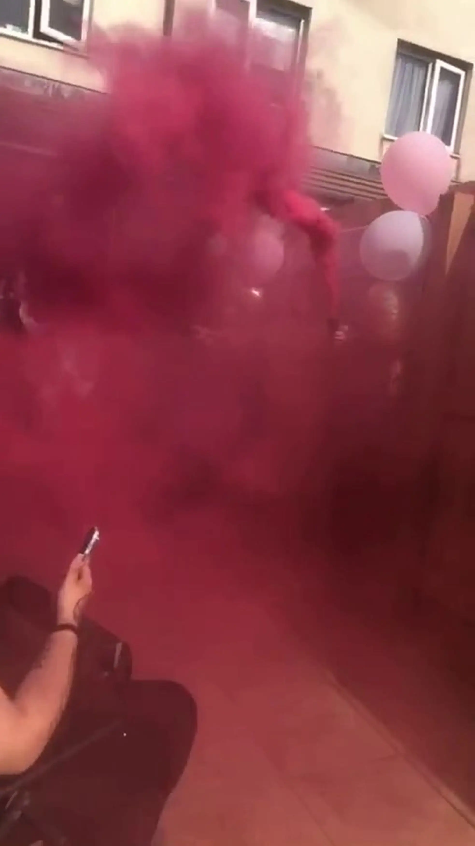 Soon the smoke bombs dramatically reduced visibility (