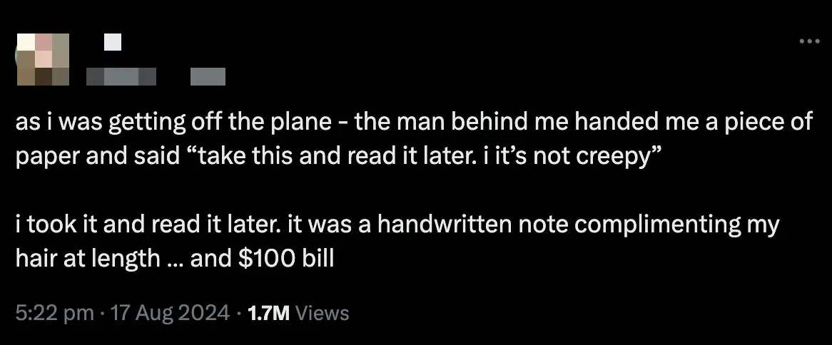 People thought it was creepy (X)