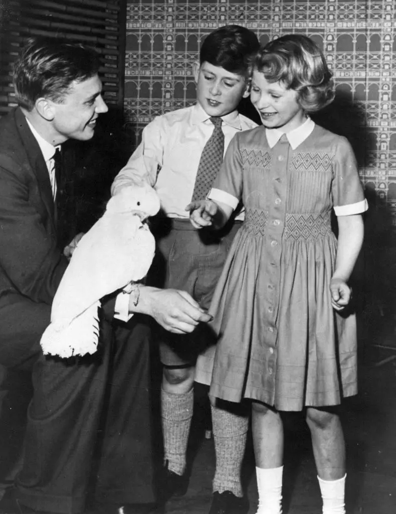 The then-Prince of Wales with his sister, Princess Anne, and Sir David Attenborough, back in 1950 (Mirrorpix / Contributor / Getty Images)