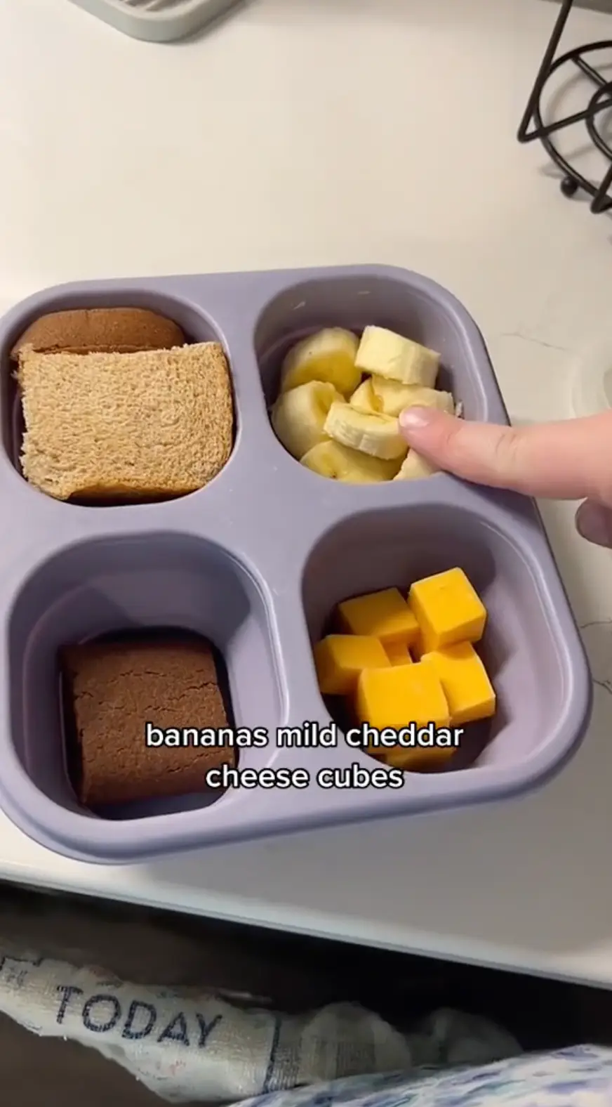 The mum explained her child is 'not opinionated' when it comes to food.