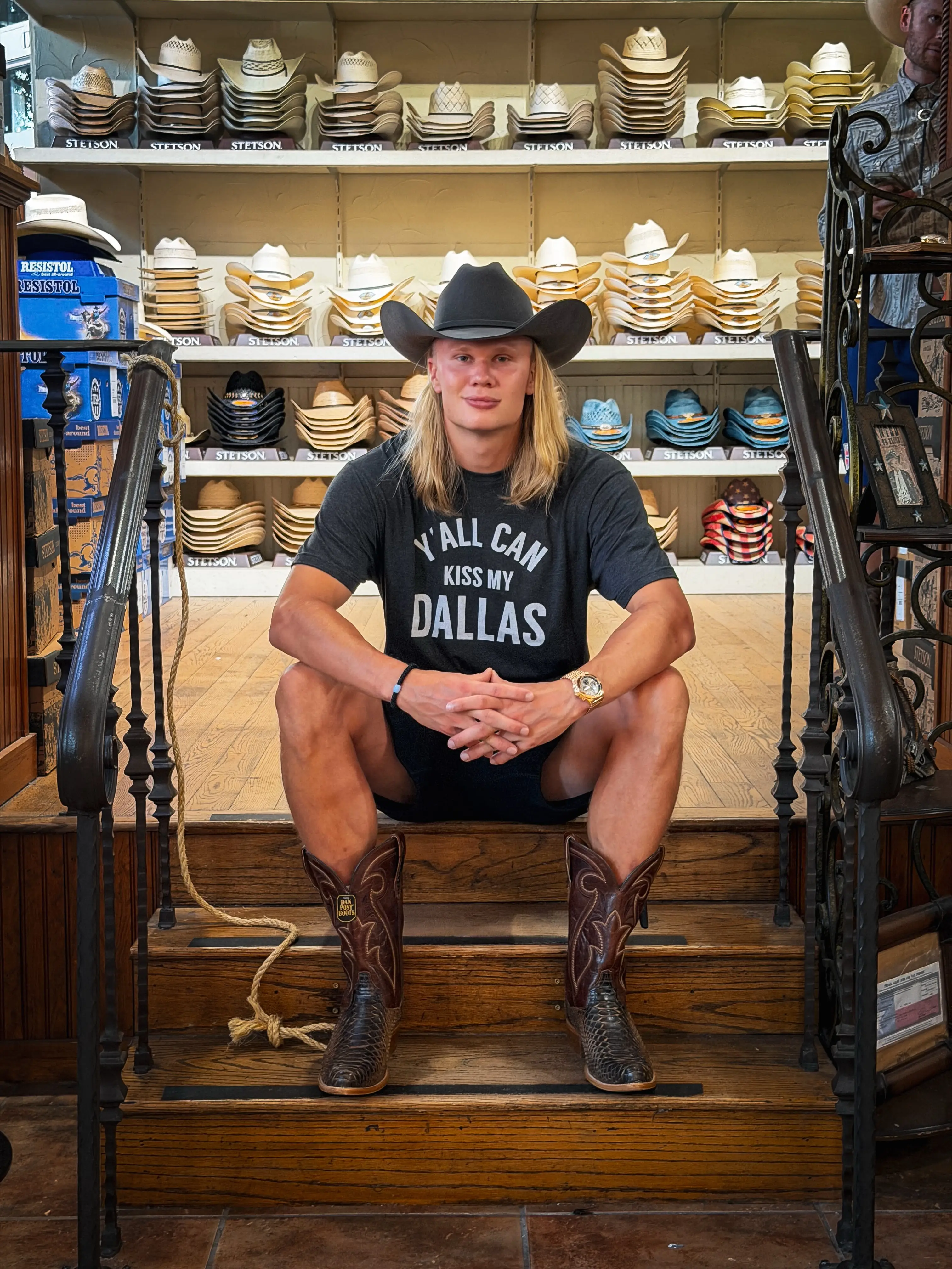 Haaland is making sure to get into the Texas spirit during his time in the US (Instagram/erling)