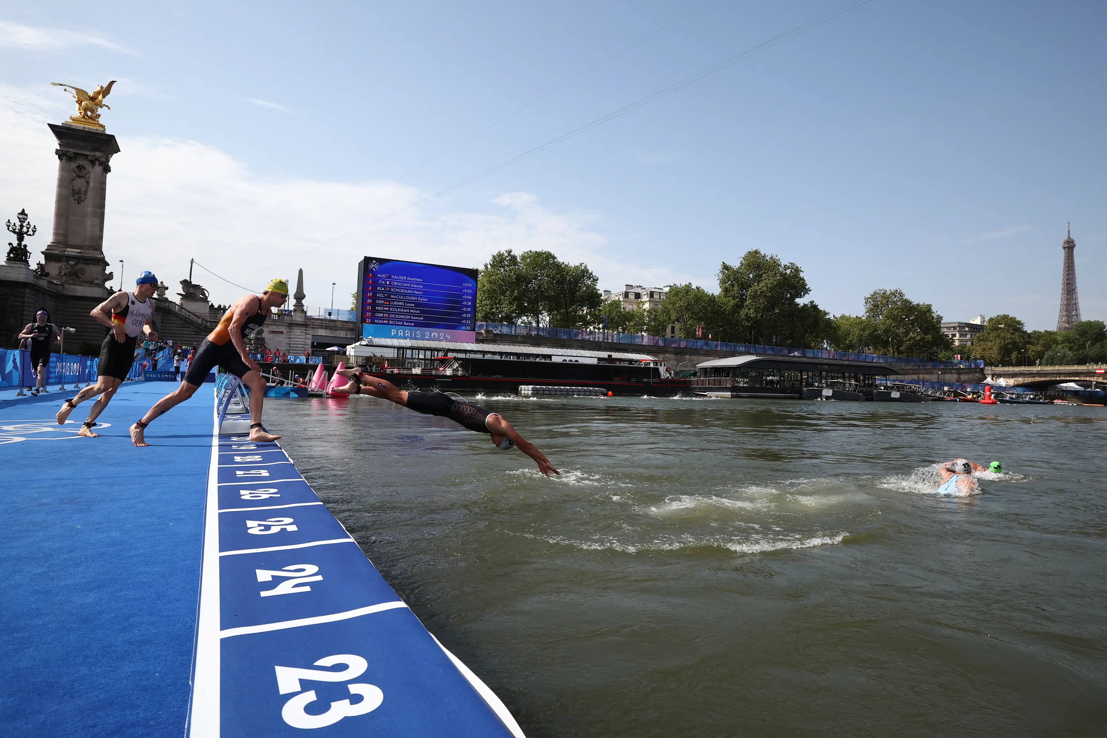 Several events were initially postponed over disputes surrounding the quality of the water. (ANNE-CHRISTINE POUJOULAT/AFP via Getty Images)
