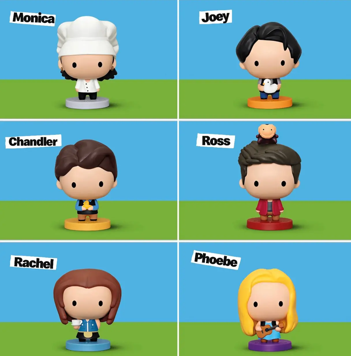 There are six Friends figurines to collect (McDonald's)
