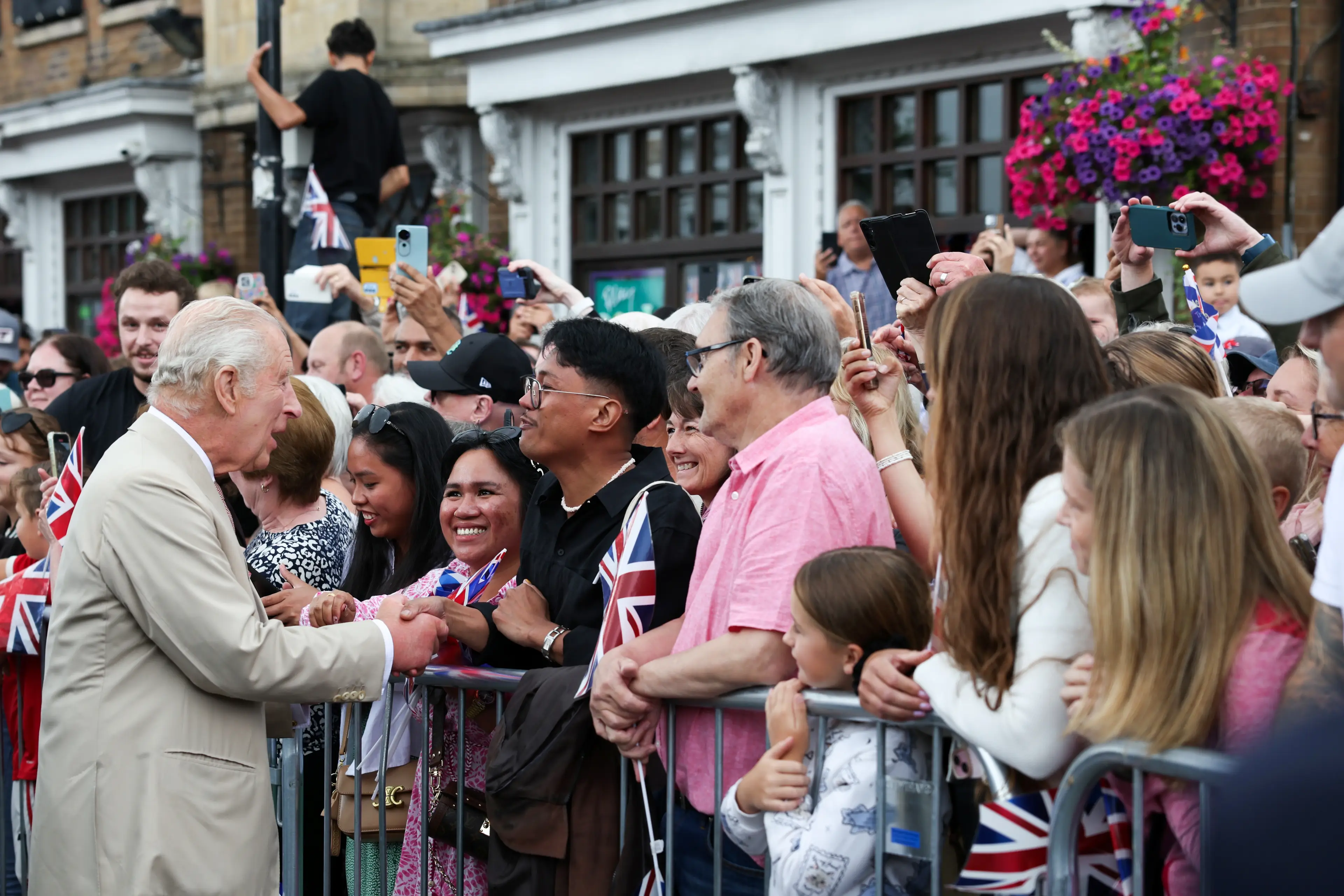 Charles met with royal fans during his Suffolk visit alongside Queen Camilla (PA)