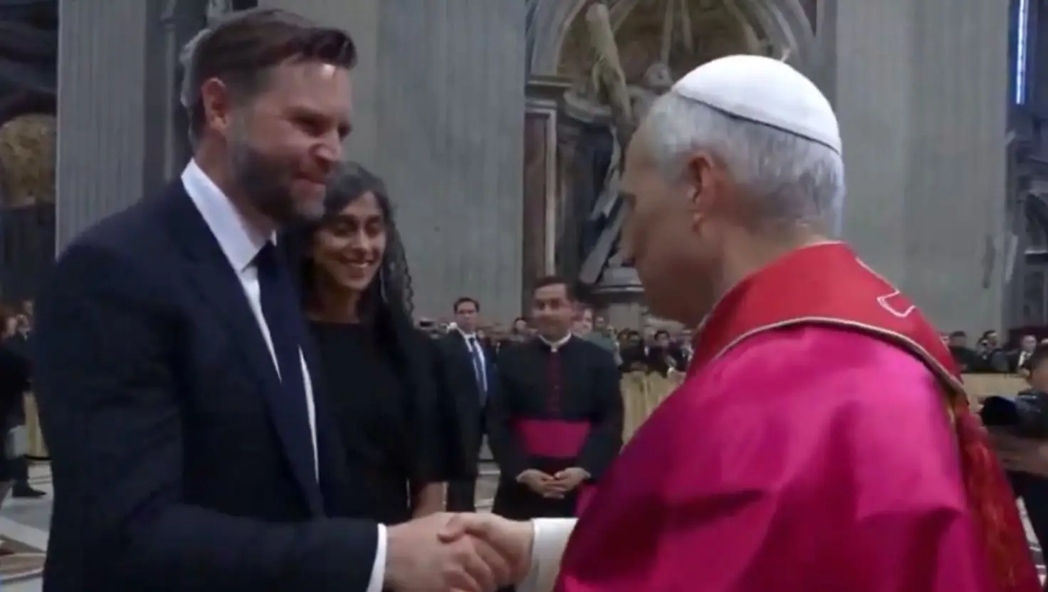 JD Vance met with the new pontiff after mass (Vatican Media/X)