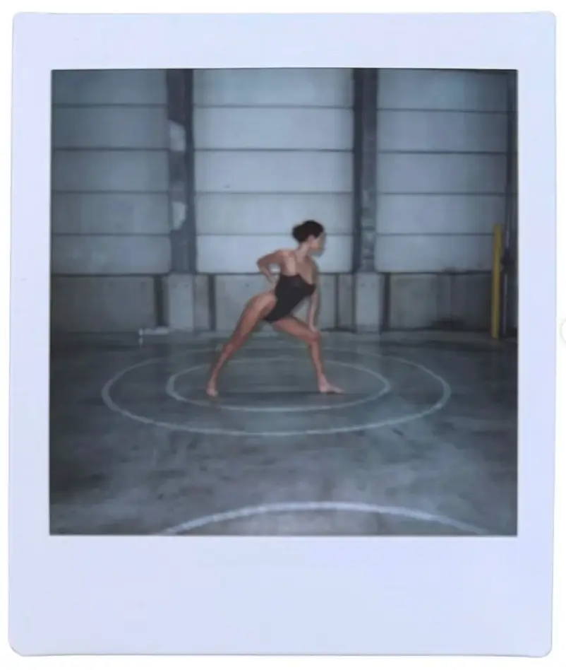 The first of Kanye's two snaps showed the bodysuit being modelled by a brunette woman (Instagram/@ye)