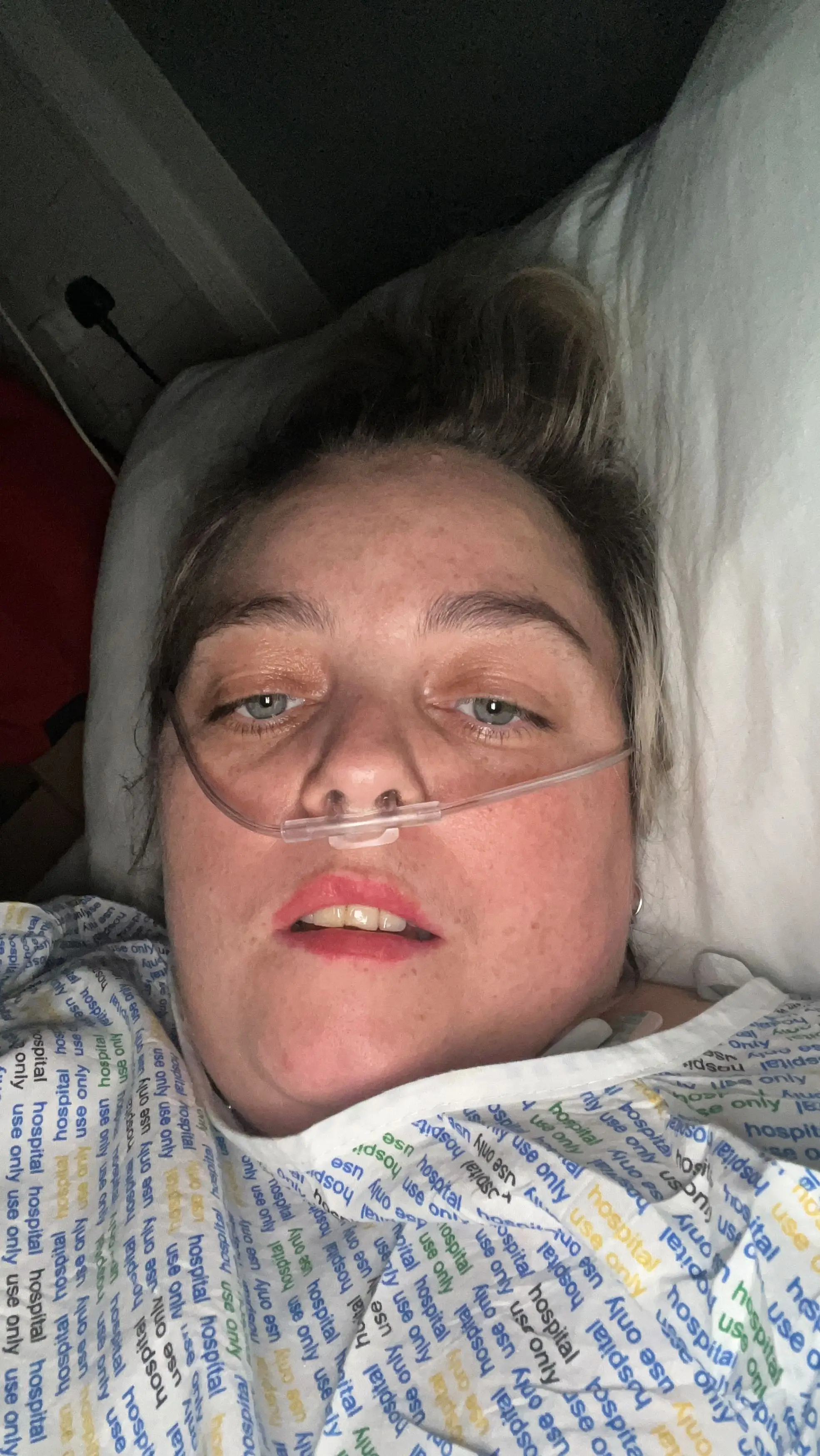 Emma Tuthill was rushed to hospital weeks after first experiencing a pain in her bum. (Kennedy News and Media)