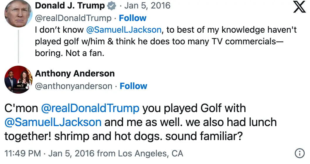 Trump wasn't happy (Twitter)