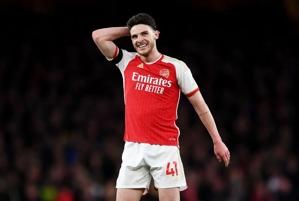 Declan Rice plays for Arsenal FC. (David Price/Arsenal FC/Getty Images)