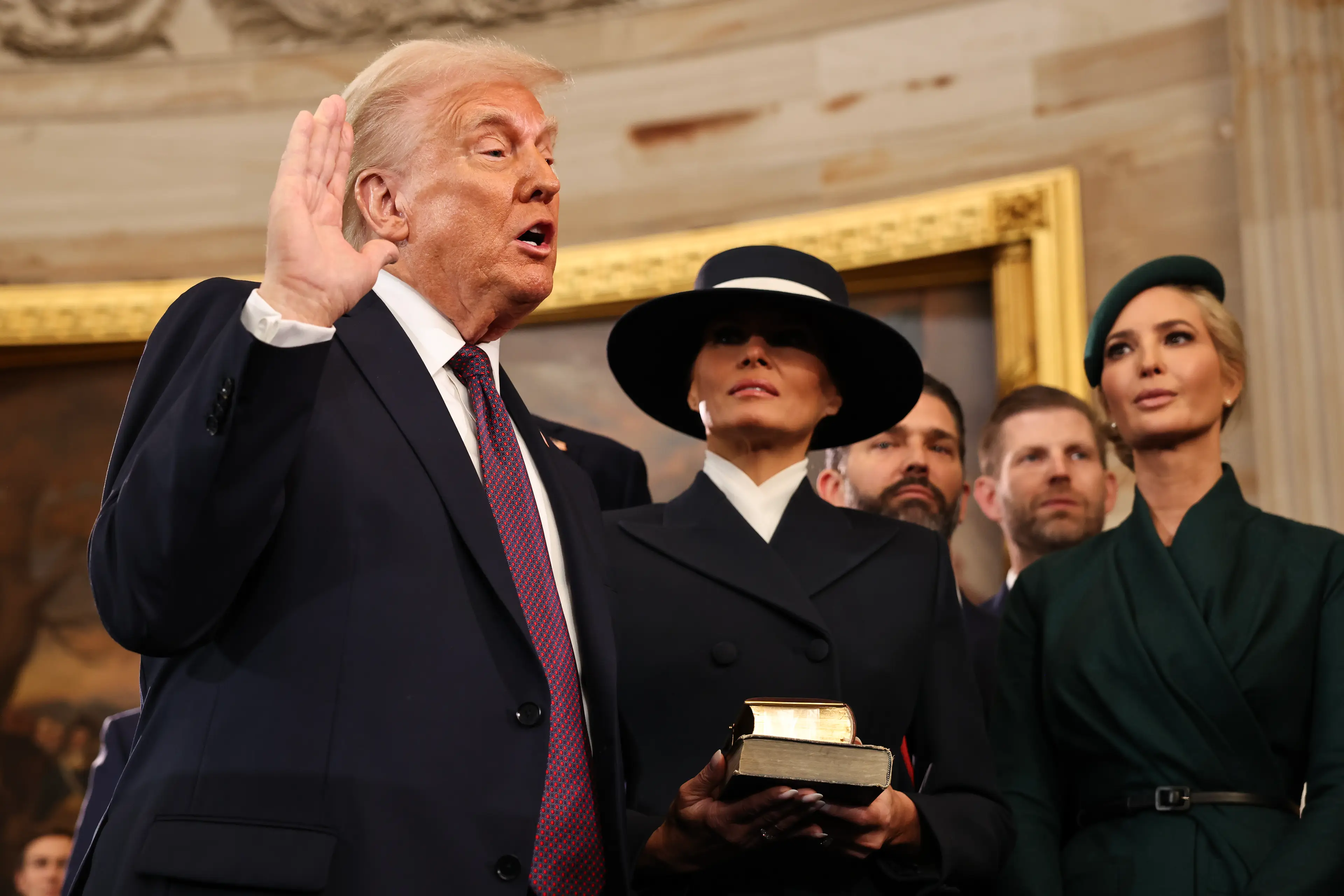 Trump was sworn in as president earlier today (Chip Somodevilla/Getty Images)