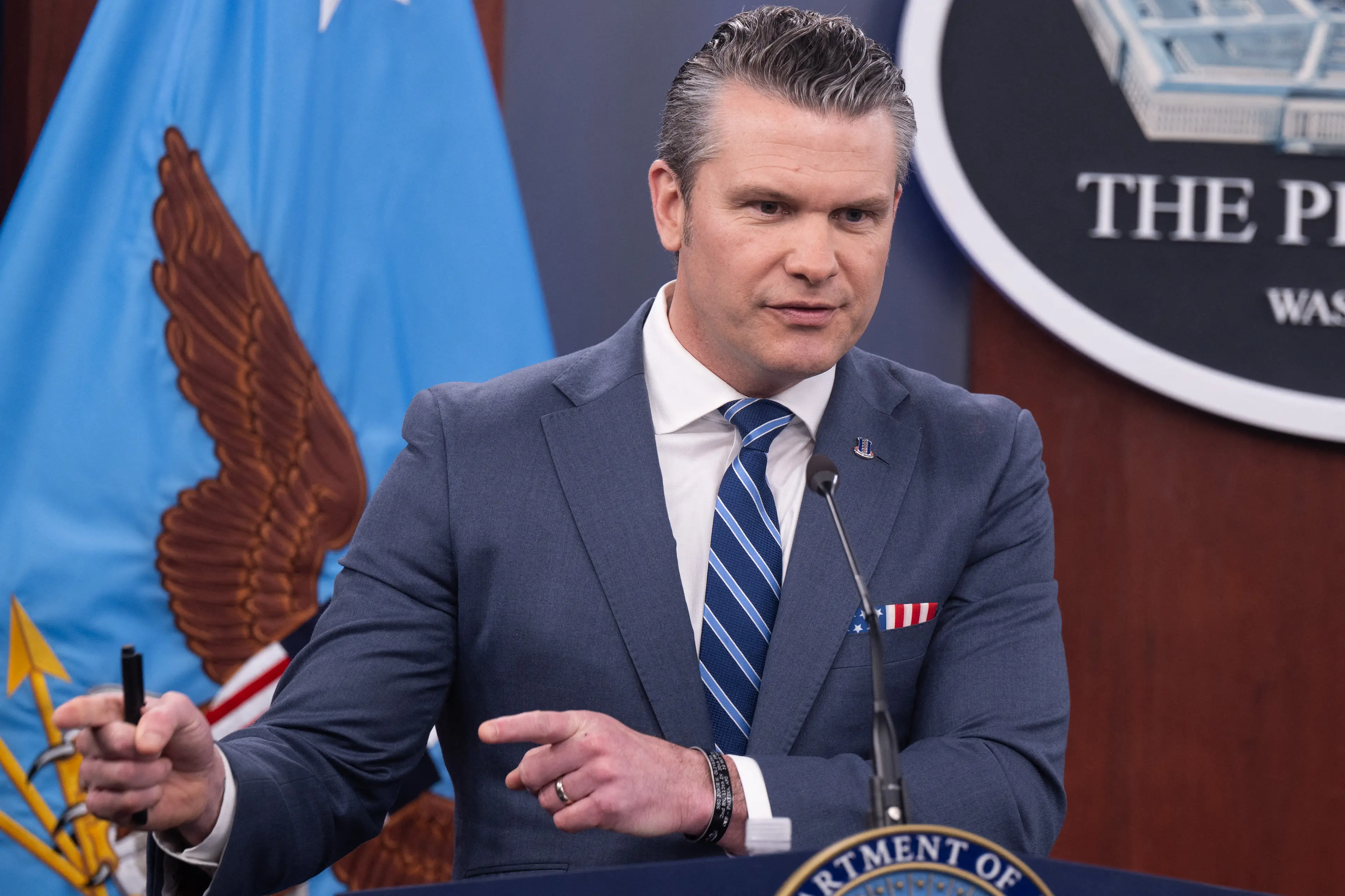 Hegseth delivered his 'prayer' at the Pentagon (SAUL LOEB / AFP via Getty Images)