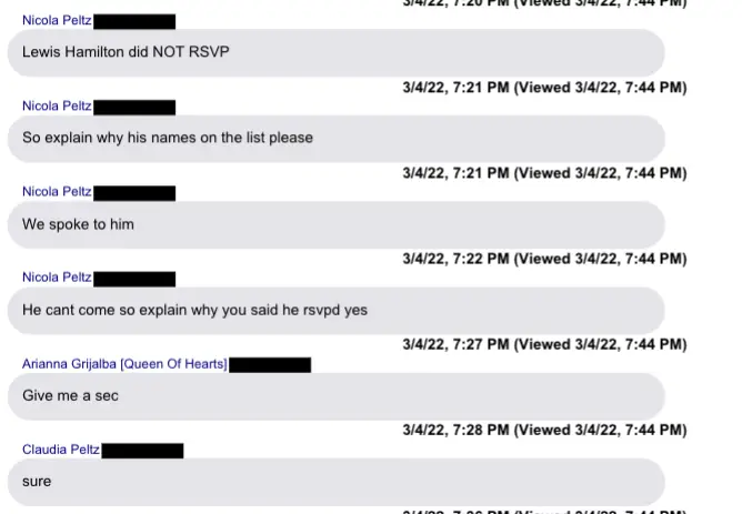 The texts from the lawsuit (CIRCUIT COURT OF THEELEVENTH JUDICIAL CIRCUIT IN ANDFOR MIAMI-DADE COUNTY, FLORIDA)