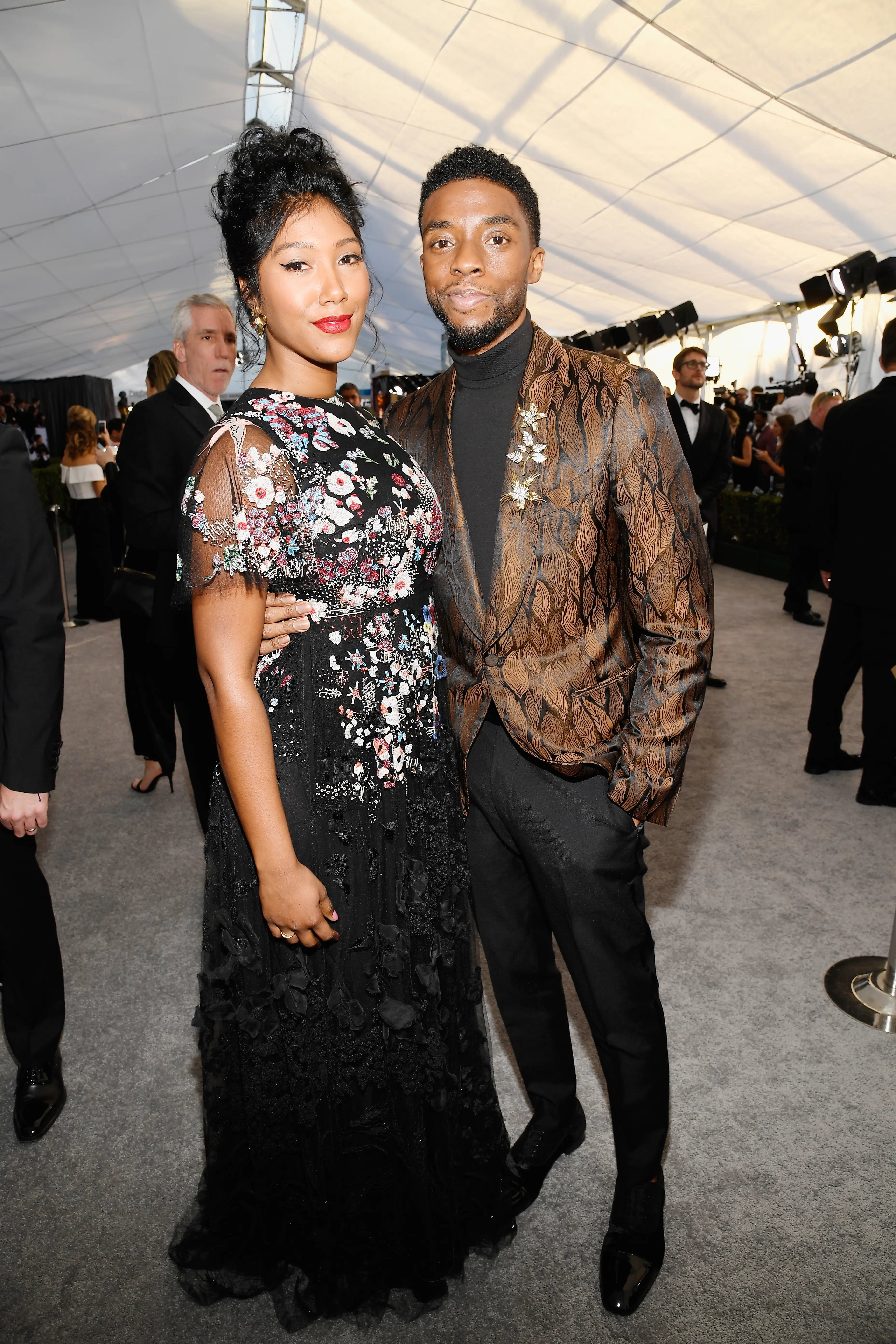 Chadwick Boseman's widow, Taylor Simone Ledward, is up against legal action from his family (Kevork Djansezian/Getty Images)