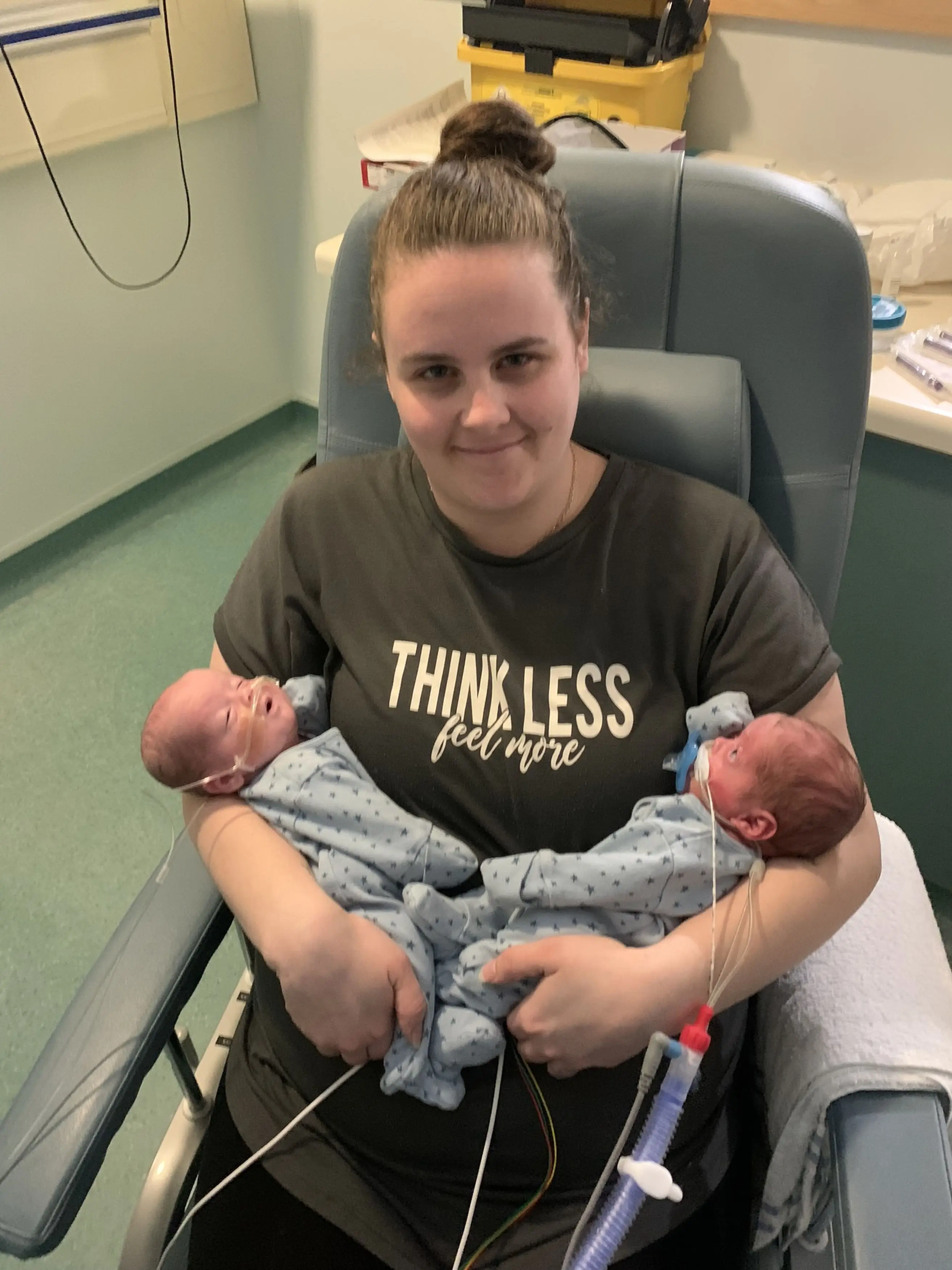 Toni has just celebrated the milestone of the twins turning 100 days old.